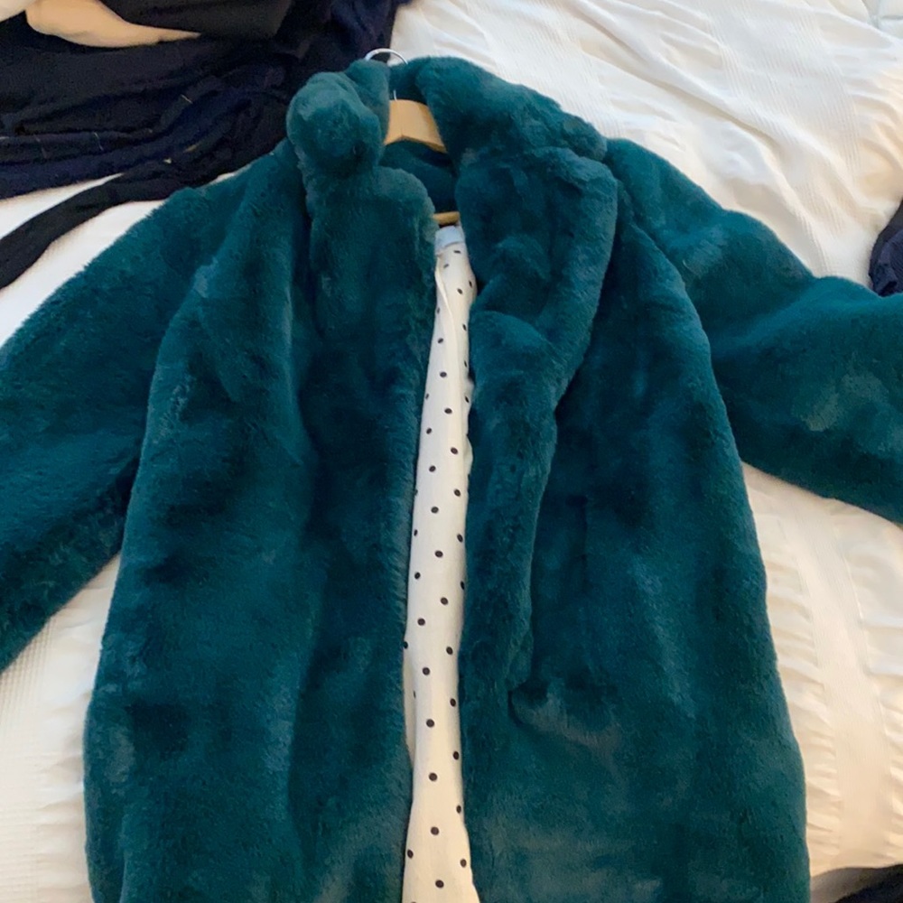 Emrald Green Fur Coat